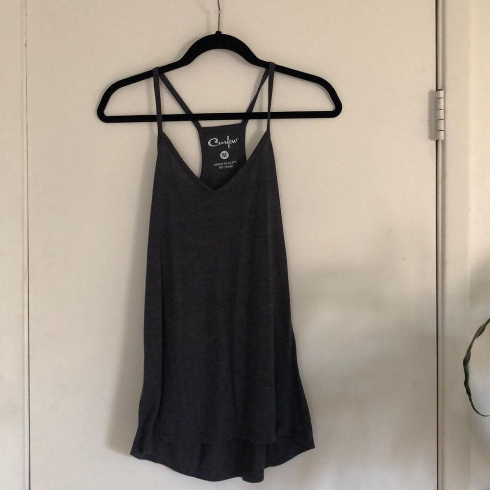 Curfew Grey Workout Tank